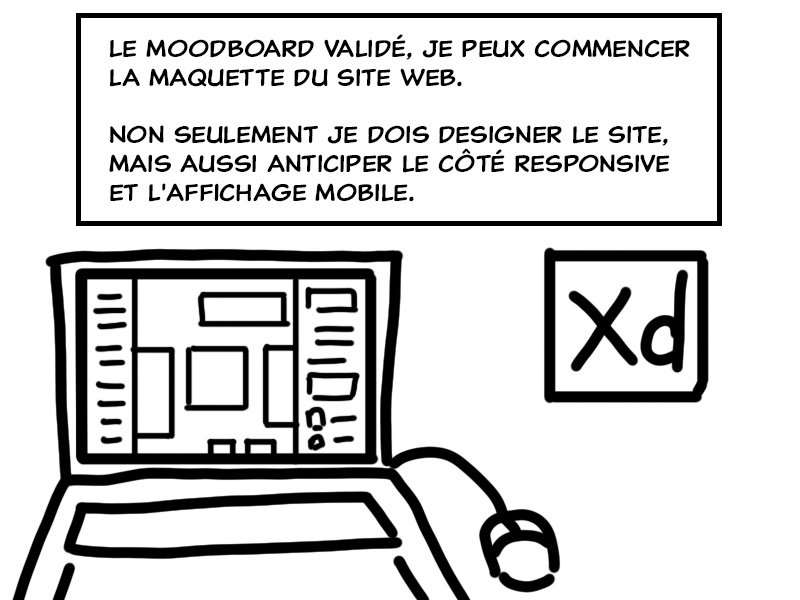 Début de la maquette sur xd